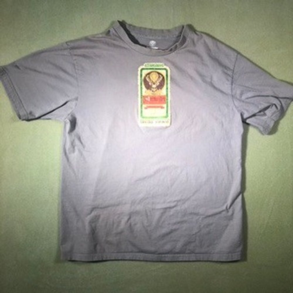 Jagermeister T-Shirt Mens Large Grey Graphic Logo Y2K Short Sleeve Cotton Tee